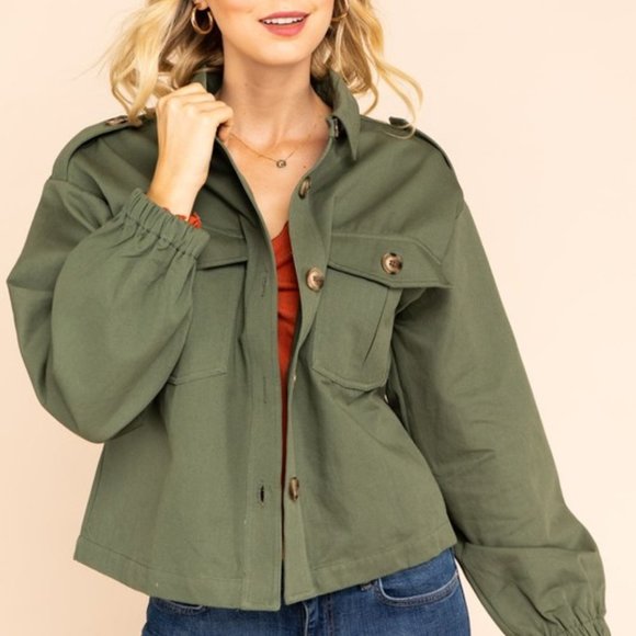 🎉🎉🥳HOST PICK 🥳Jacket, Army Green Military Utility, Tassels & Aztec Trim🎉🎊 - Picture 2 of 8